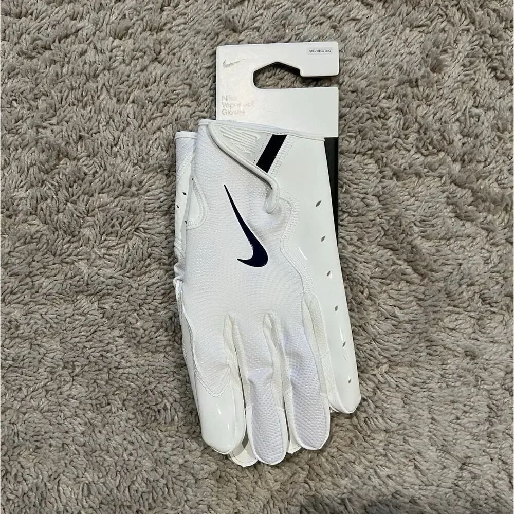Nike Vapor Jet 8.0 Football White Gloves HF0315-167 Size 3XL NWT